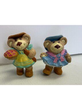 Lot of 2 Furskins Bears Vintage 1985 PVC Figures Xavier Roberts Mini Teddy Bear